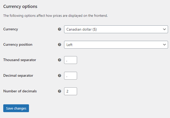 General WooCommerce Settings